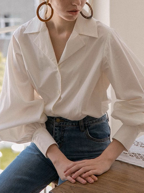 Damen Bluse mit voluminösen Ärmeln