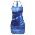 Damen Sommerkleid mit raffinierten Rüschendetails und Halterneck R&B