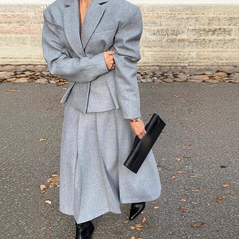 Damen Oversized Wollblazer im Smart-Casual-Stil R&B