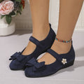 Damen Ballerinas mit dekorativer Schleifenapplikation und komfortablem Wedge-Absatz R&B