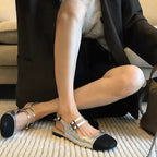 Damen Ballerinas mit stylischen Riemen und modischem Spitzenverschluss R&B