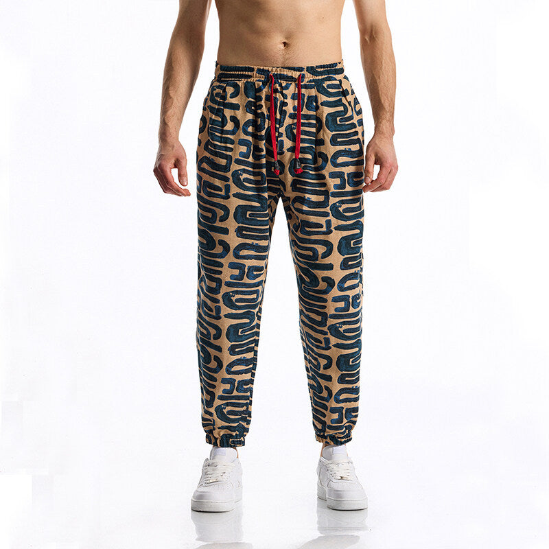 Herren Jogginghose mit modernem Patchwork-Design R&B