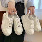 Damen Sportliche Plateau-Sneaker mit rutschfester Gummisohle und atmungsaktivem Obermaterial