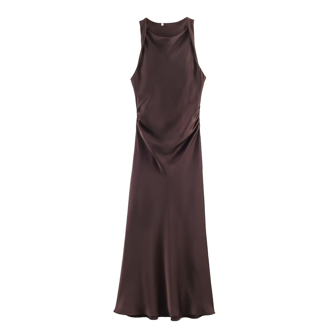 Damen elegantes Sommerkleid mit fließendem Schnitt und charmanten Rüschendetails R&B