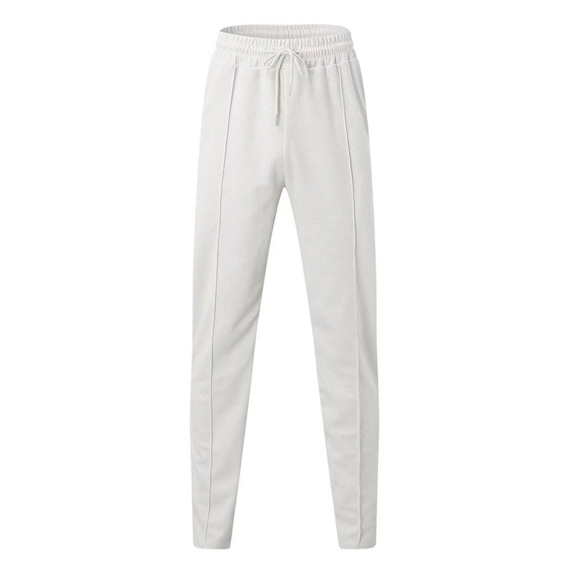 Damen bequeme Stretch-Jogginghose mit hohem Bund und Kordelzug R&B