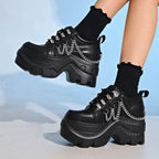 Damen Chunky Sneaker mit glanzvollen Kettenakzenten R&B