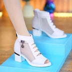 Damen Offene Schuhe mit verkürztem Schaft und stilvollen Cut-Outs R&B