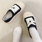 Damen Bequeme Sneaker aus hochwertigem Material mit elastischen Schnürsenkeln