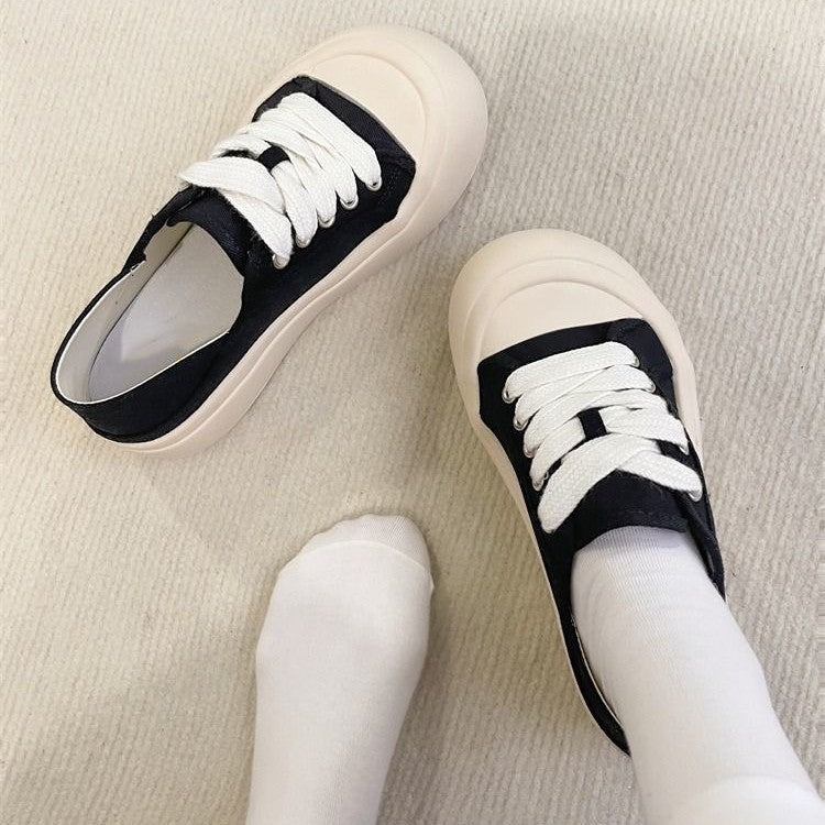 Damen Bequeme Sneaker aus hochwertigem Material mit elastischen Schnürsenkeln