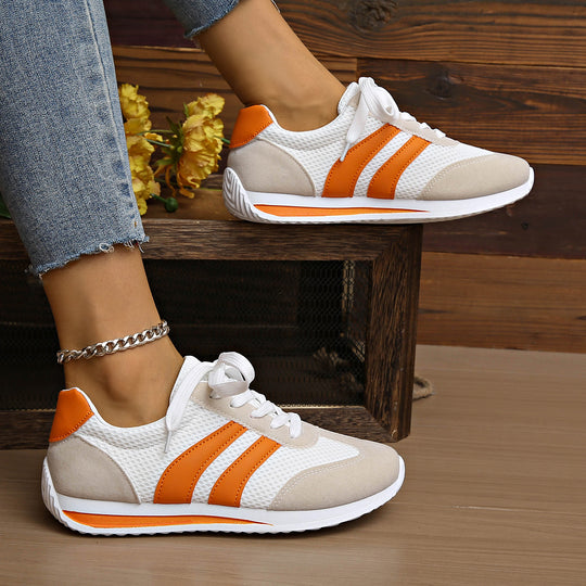 Damen Sportliche Sneakers mit atmungsaktivem Mesh-Obermaterial und dämpfendem Fußbett R&B