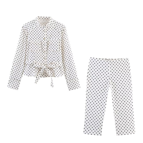 Damen Leggings mit modernem Punktedesign und elastischem Bund R&B