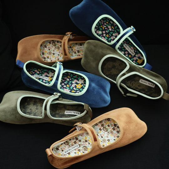 Damen Mokassin-Ballerinas mit verstellbarem Riemchen und rutschfester Sohle R&B