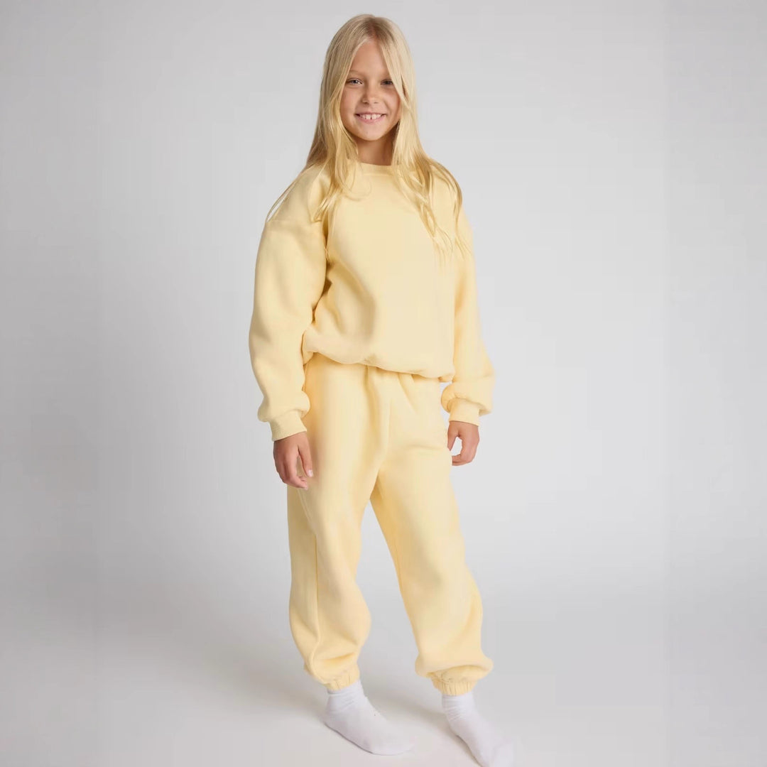 Damen lässiges Sweat-Set mit voluminösem Oberteil und bequemen Jogginghosen R&B