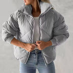 Damen Wärmeisolierte Steppjacke mit hohem Kragen und elastischen Bündchen R&B