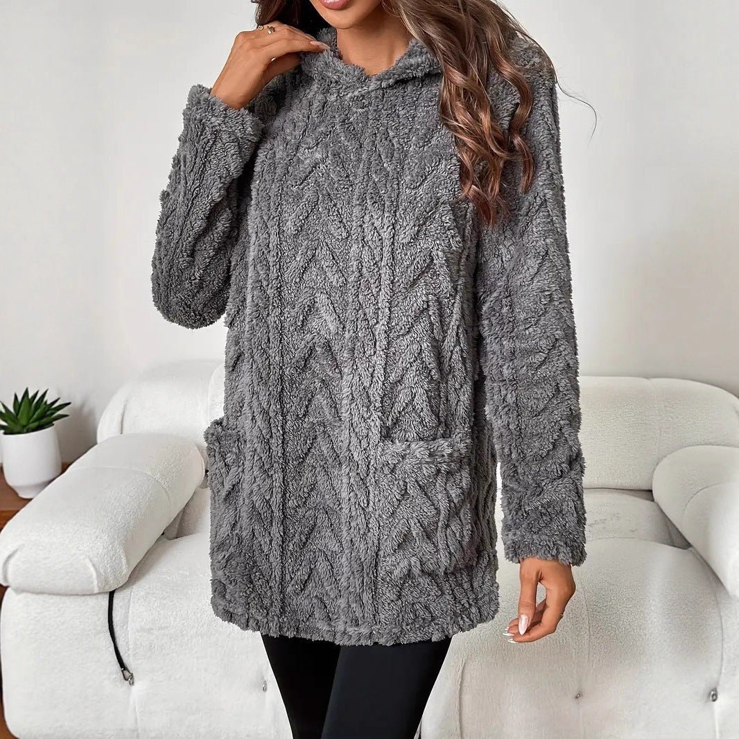 Damen Kuscheliger Hoodie mit Struktur R&B