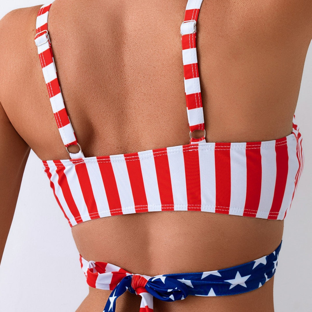 Damen Hochgeschnittener Bikini mit innovativem Wickeldesign R&B
