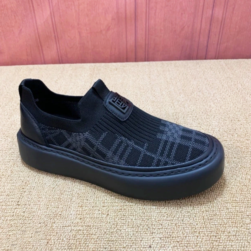 Damen Slip-On Sneaker aus hochwertigem Textil mit elastischem Einstieg und rutschfester Sohle R&B