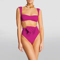 Damen Hochgeschnittener Bikini mit raffiniertem Rüschendetail R&B