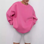 Damen Oversized Sweatshirt mit lässigem Schnitt und hohen Bündchen R&B
