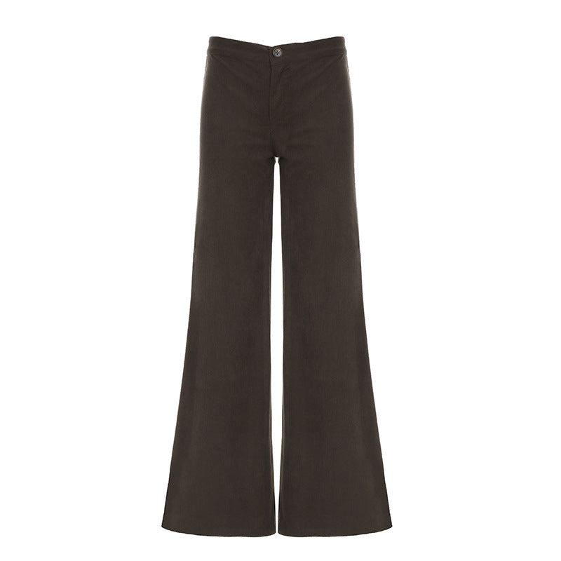 Damen Flared Hose aus weichem Stoff mit hohem Bund R&B