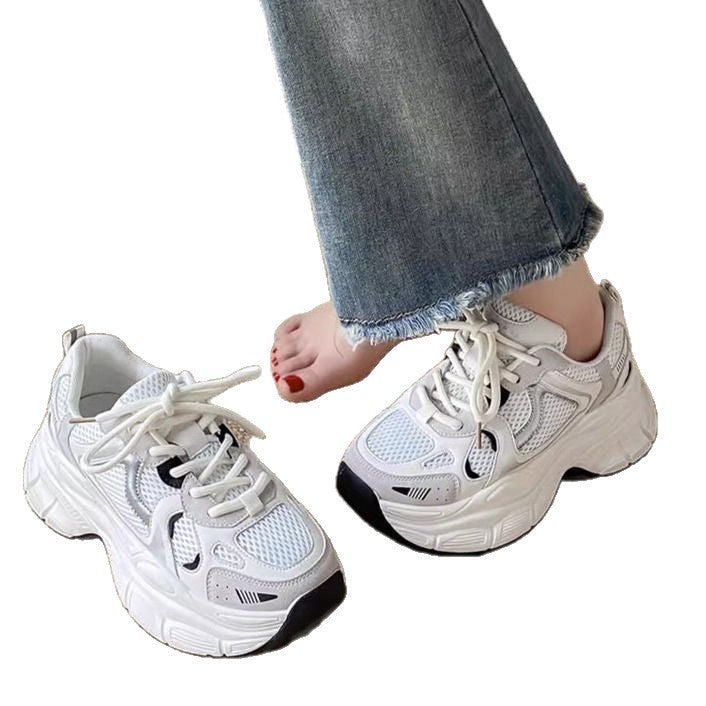 Damen Sportliche Chunky Sneakers mit atmungsaktiver Struktur und dämpfender Sohle