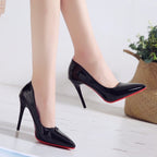 Damen Elegante Stiletto-Pumps mit hochglänzender Oberfläche R&B