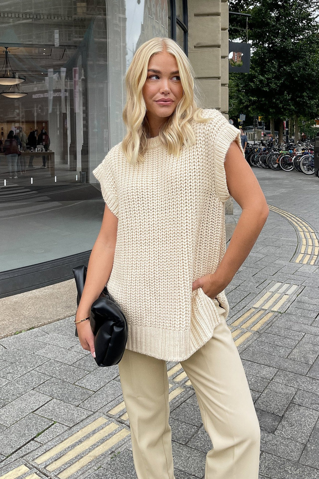 Damen Oversized Stricktop mit lässigem Schnitt R&B