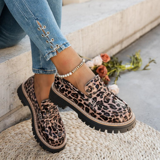 Damen Modische Loafers mit komfortablem Plateau und eleganter Sohle R&B