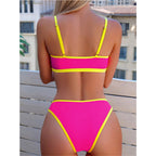 Damen Triangel-Bikini mit elastischem Bund und stylischem Kontrast R&B