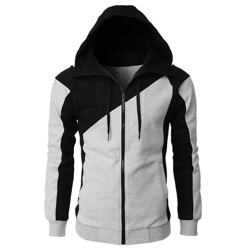 Herren Sportliche Kapuzenjacke mit kontrastierenden Farbakzenten R&B