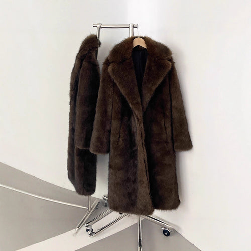 Damen Langhaarmantel für elegante Anlässe R&B