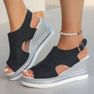 Damen Wedge-Pantoletten mit floralem Design und komfortablem Fußbett R&B 1782111804