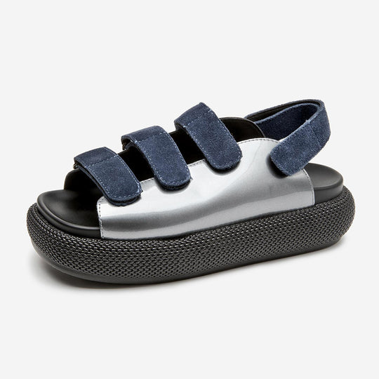 Damen Komfortable Sandalen mit verstellbaren Klettverschlüssen und luftiger Sohle R&B