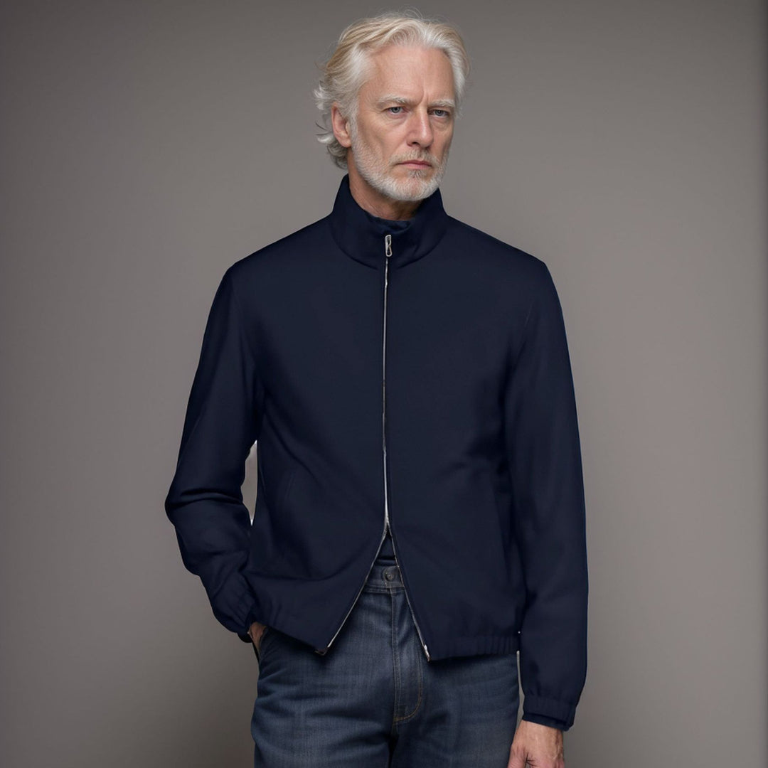 Herren elegante und funktionale Übergangsjacke mit hohem Kragen R&B
