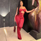 Damen Eleganter Cut-Out Jumpsuit mit fließendem Bein R&B
