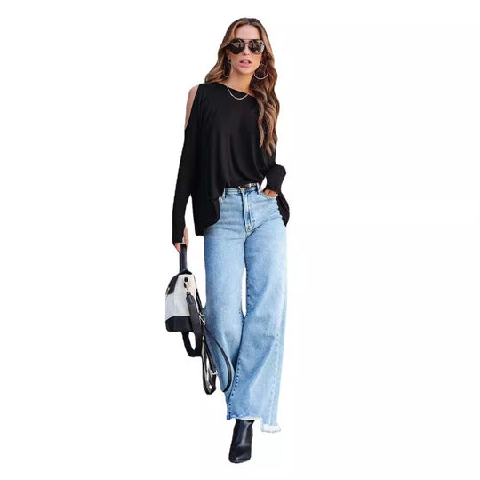 Damen Lässiger Sweatshirt mit grafischem Print R&B