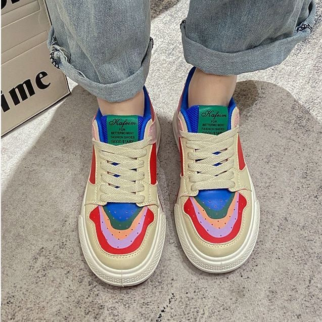 Damen Bunte Lifestyle Sneakers mit einzigartigem Design und gepolsterter Sohle R&B