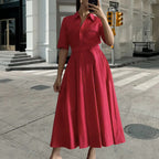 Damen Hemdkleid mit tailliertem Gürtel und klassischen Details R&B