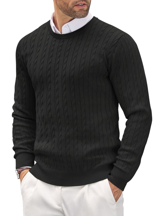 Herren Strickpullover mit Fischgratmuster R&B