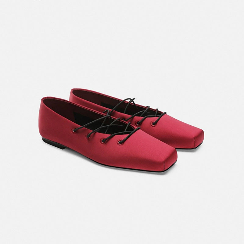 Damen Ballerinas mit modischem Schnürdesign R&B