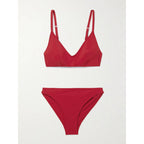 Damen Bikini-Set mit tiefem V-Ausschnitt und verstellbaren Trägern R&B