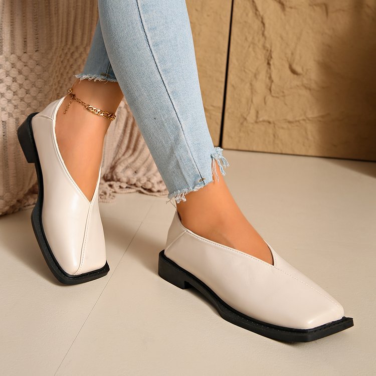 Damen Ballerinas mit eckiger Zehenpartie und rutschfester Sohle R&B