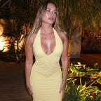 Damen Figuroptimiertes Wickelkleid mit tiefem V-Ausschnitt und raffinierten Drapierungen R&B