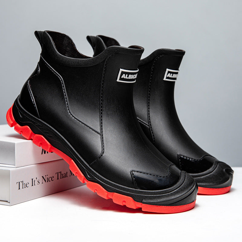 Herren Gummistiefel mit rutschfester Sohle und flexiblem Einstieg R&B