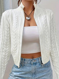 Damen Strickjacke mit Zippverschluss und raffinierter Struktur R&B