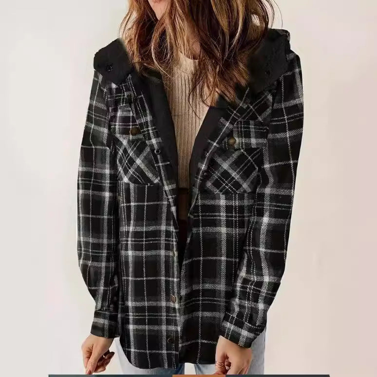 Damen Flanelljacke mit Fleecefutter R&B