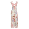 Damen Elegantes Blumenkleid mit Spitzenakzenten R&B