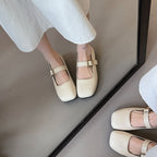 Damen elegante Mary Jane Ballerinas mit modischer Schnalle R&B