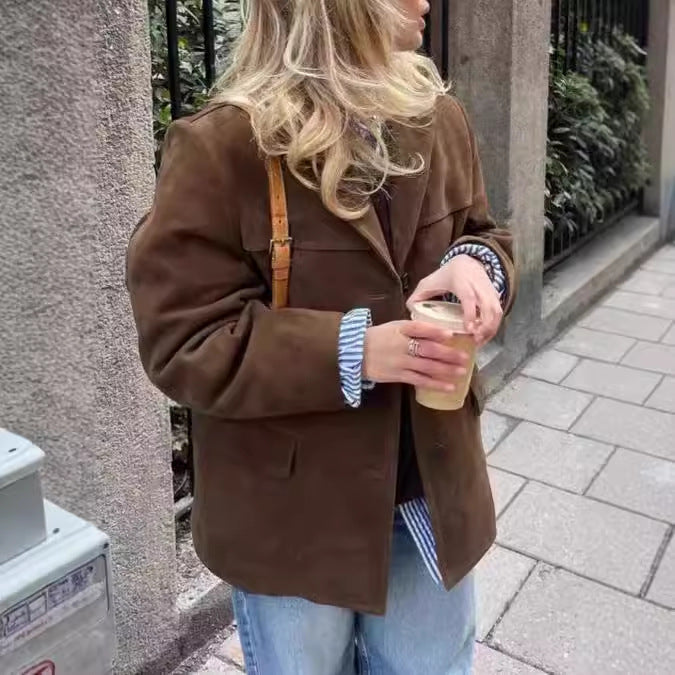 Damen Casual Oversize Jacke R&B