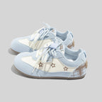 Damen Sneakers mit modernem Sternen-Muster und weicher Dämpfung